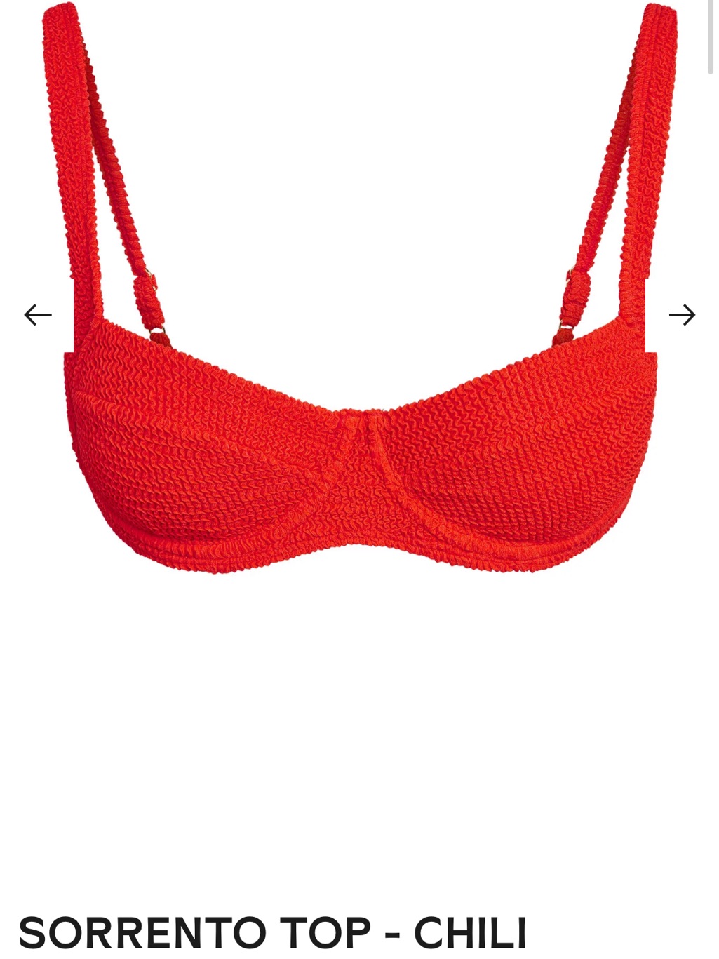 Monday Swimwear Sorrento Top In Chili Pepper- Large